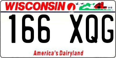 WI license plate 166XQG