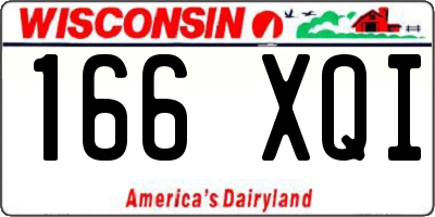 WI license plate 166XQI