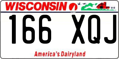 WI license plate 166XQJ