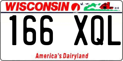 WI license plate 166XQL
