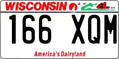 WI license plate 166XQM