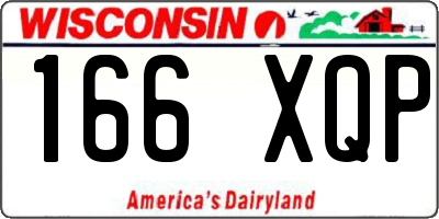 WI license plate 166XQP