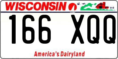 WI license plate 166XQQ