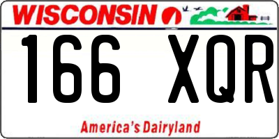 WI license plate 166XQR