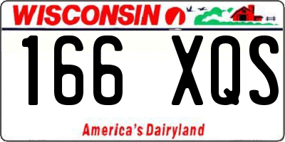 WI license plate 166XQS