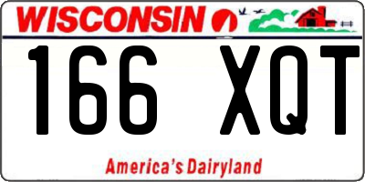 WI license plate 166XQT