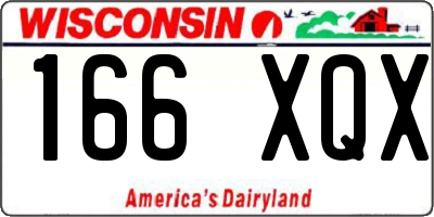 WI license plate 166XQX