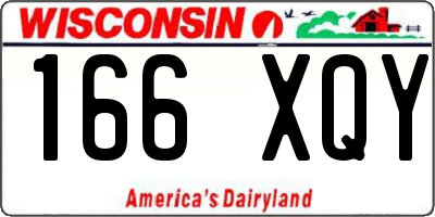 WI license plate 166XQY