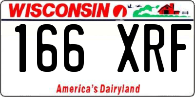 WI license plate 166XRF