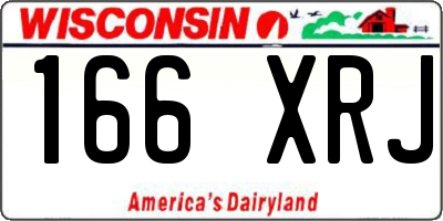WI license plate 166XRJ