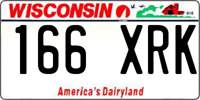 WI license plate 166XRK