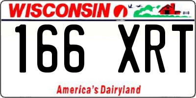 WI license plate 166XRT