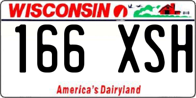 WI license plate 166XSH