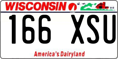 WI license plate 166XSU