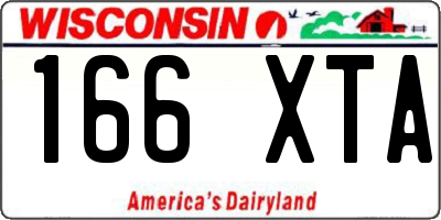 WI license plate 166XTA