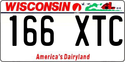 WI license plate 166XTC