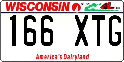 WI license plate 166XTG