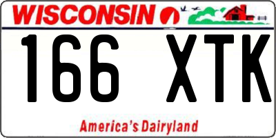 WI license plate 166XTK