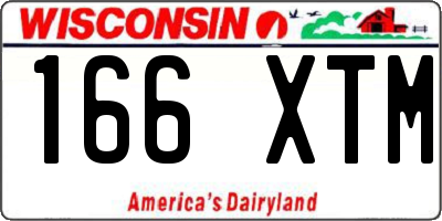 WI license plate 166XTM