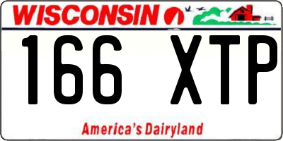 WI license plate 166XTP