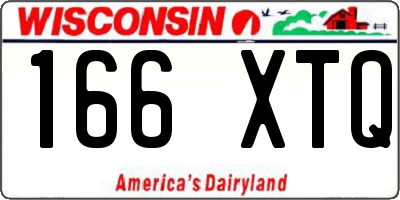 WI license plate 166XTQ
