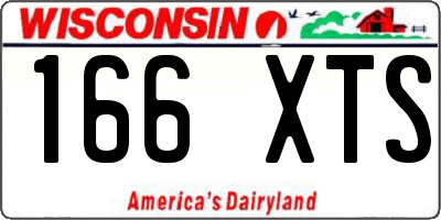 WI license plate 166XTS