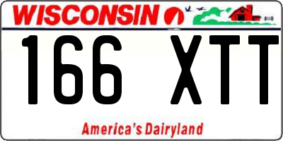 WI license plate 166XTT