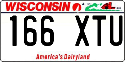 WI license plate 166XTU