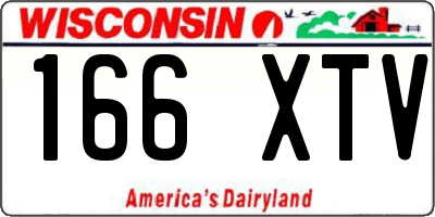 WI license plate 166XTV