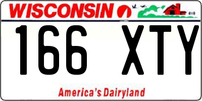 WI license plate 166XTY