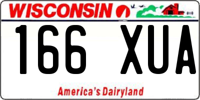 WI license plate 166XUA