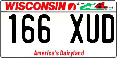 WI license plate 166XUD