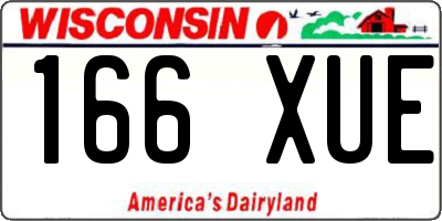 WI license plate 166XUE