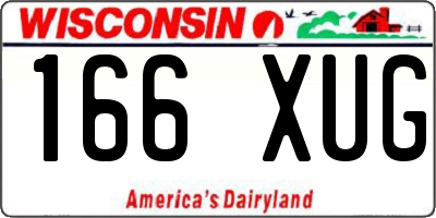 WI license plate 166XUG