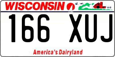 WI license plate 166XUJ