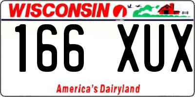 WI license plate 166XUX