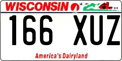 WI license plate 166XUZ