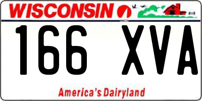 WI license plate 166XVA