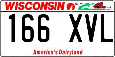 WI license plate 166XVL