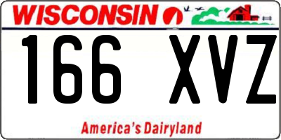 WI license plate 166XVZ