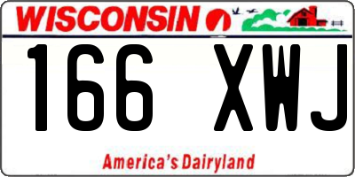 WI license plate 166XWJ