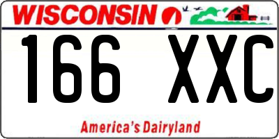 WI license plate 166XXC