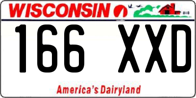 WI license plate 166XXD