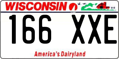 WI license plate 166XXE
