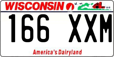 WI license plate 166XXM
