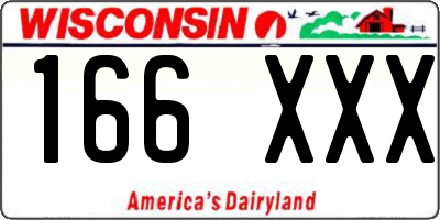 WI license plate 166XXX