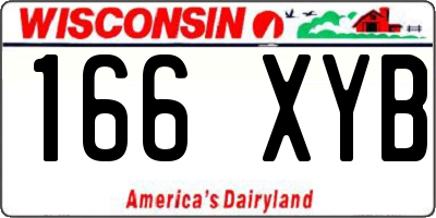 WI license plate 166XYB