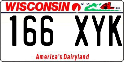 WI license plate 166XYK