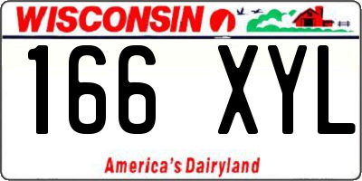 WI license plate 166XYL
