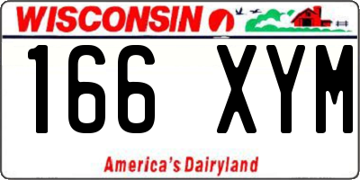 WI license plate 166XYM